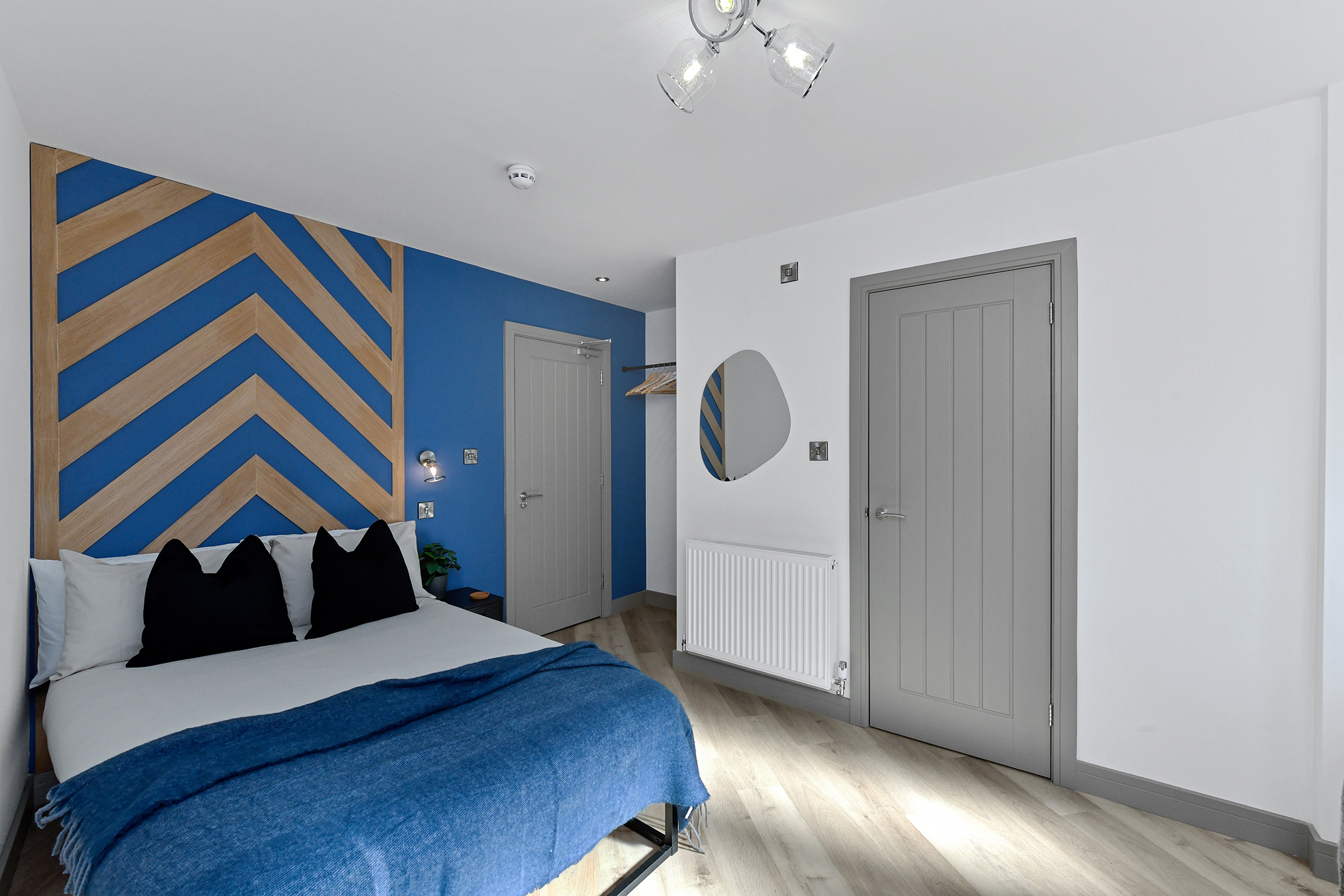 Bedroom feature wall at 64 Derbyshire Lane