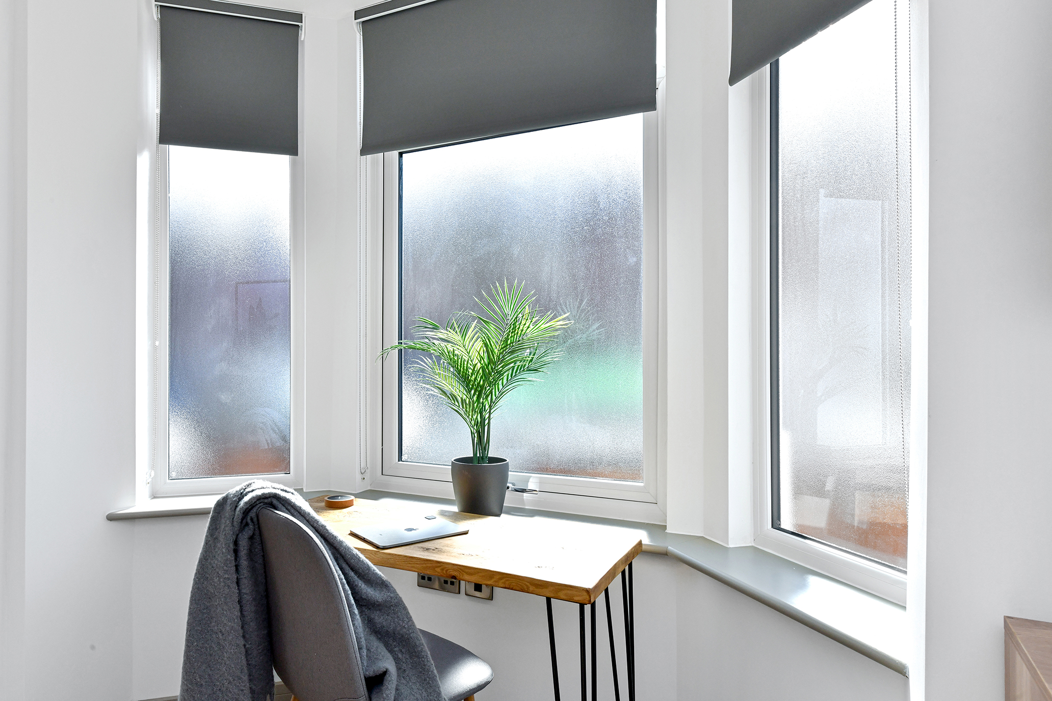 Bay-window workspace at 64 Derbyshire Lane